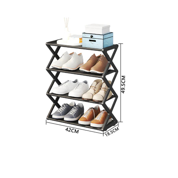 Suport incaltaminte, At Performance, 4 nivele pentru depozitarea pantofilor, negru